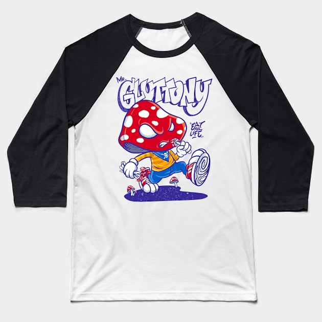 mr. gluttony Baseball T-Shirt by spoilerinc